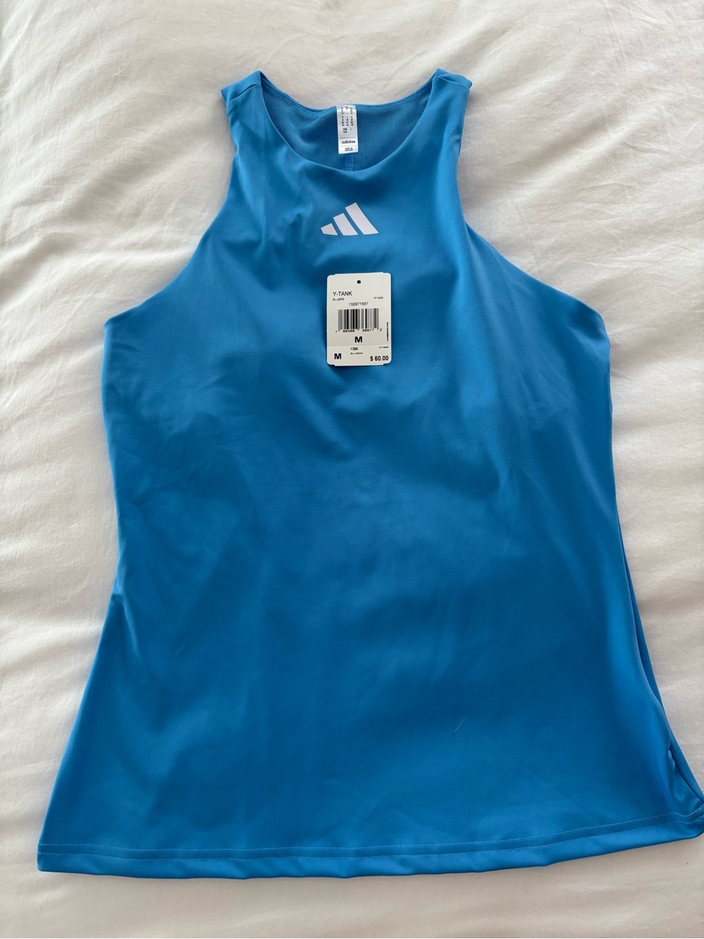 Adidas HEAT.RDY Y-Tank Built-In Bra Blue Size M NWOT